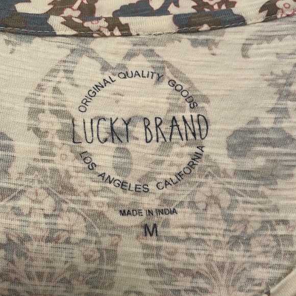 Lucky Brand Cotton Pattern Pullover Top Medium - Picture 2 of 10